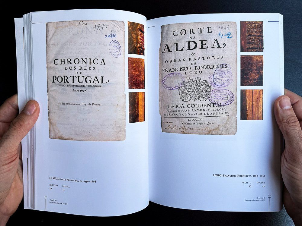 Image of Insive view 13 of Catálogo de Livro Antigo IPP SDP-BC Spine. This is an image related to a project inside Pedro Rodrigues (Treze413) graphic design portfolio.