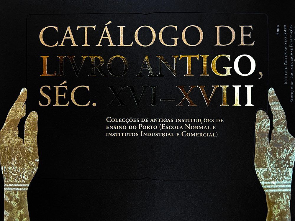Image of Catálogo de Livro Antigo IPP SDP-BC Close-up detail. This is an image related to a project inside Pedro Rodrigues (Treze413) graphic design portfolio.