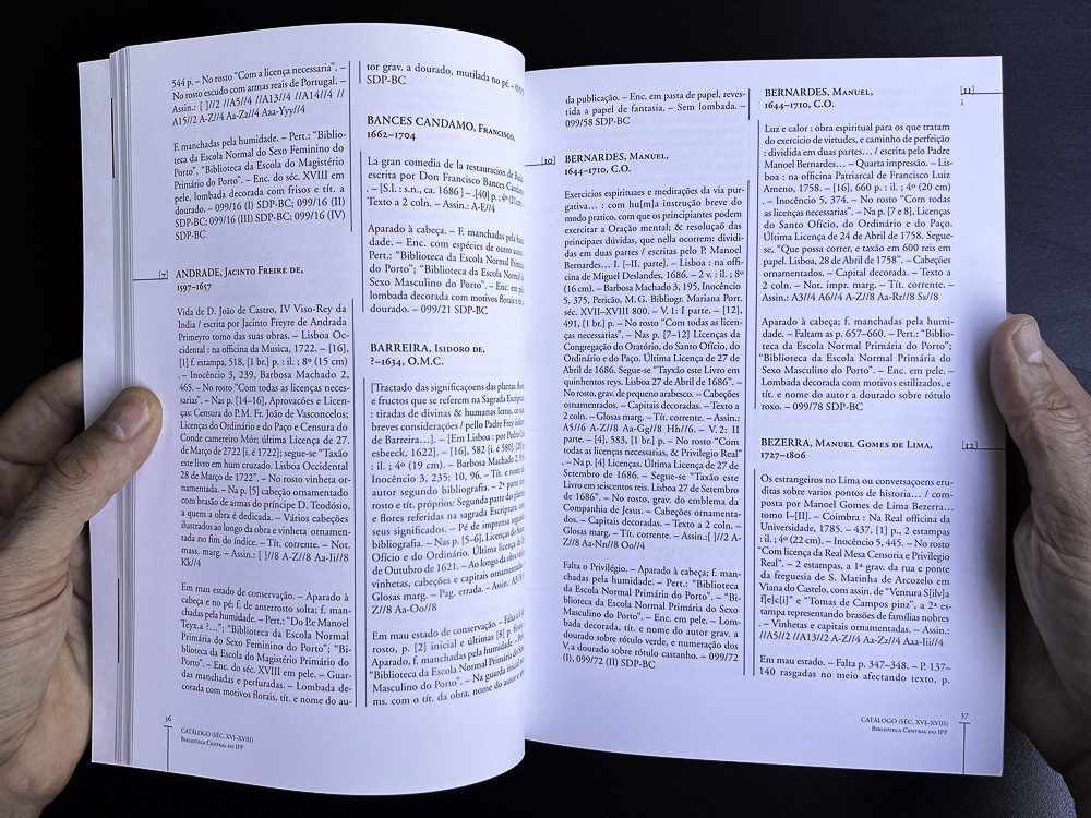 Image of Insive view 10 of Catálogo de Livro Antigo IPP SDP-BC Spine. This is an image related to a project inside Pedro Rodrigues (Treze413) graphic design portfolio.