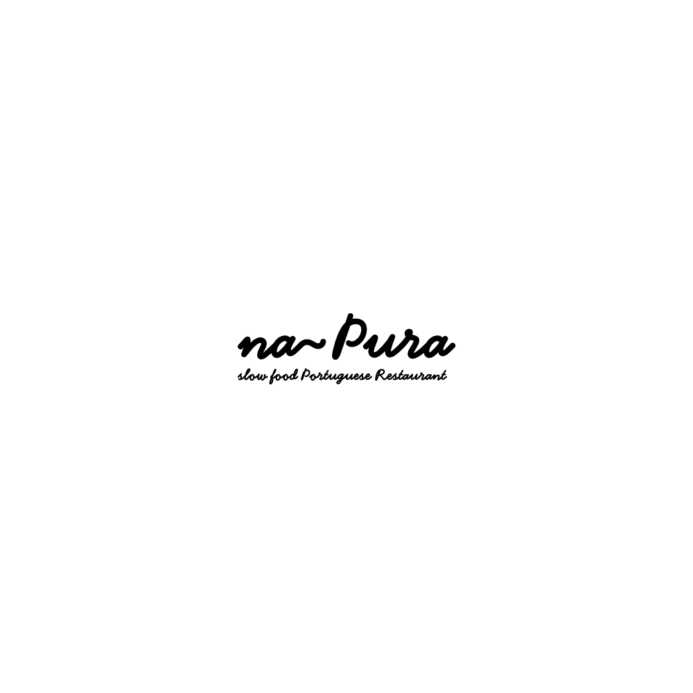 Image of the logo Na Pura in positive monochrome.  This is an image related to a project inside Pedro Rodrigues (Treze413) graphic design portfolio.