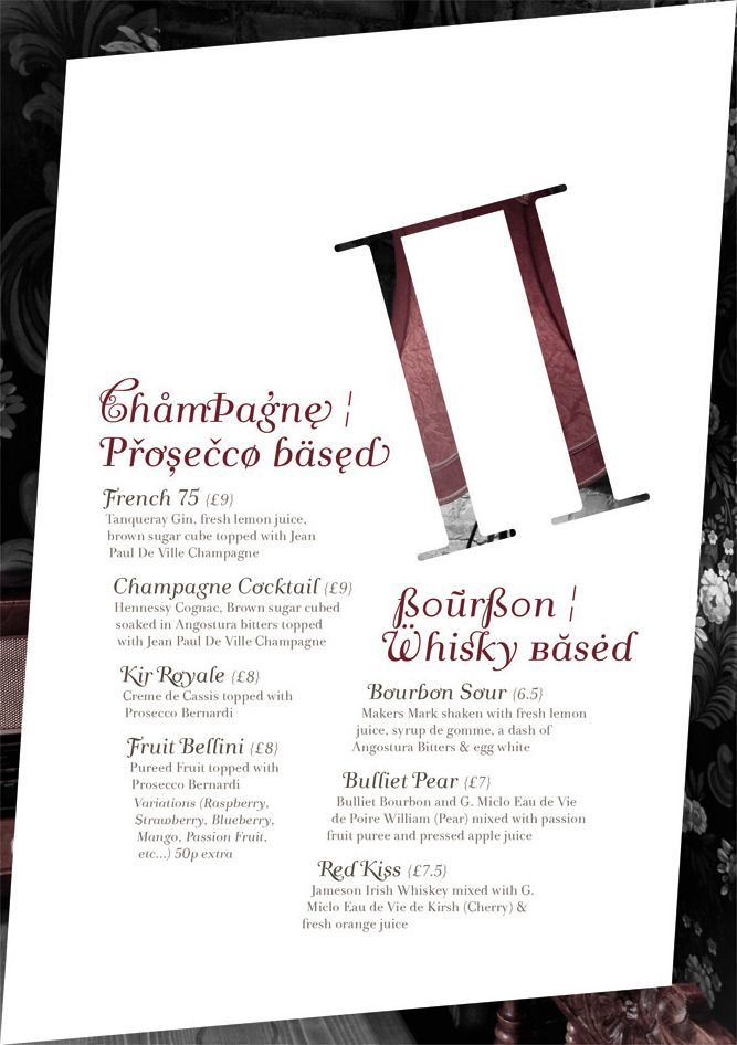 Image of The Hamlet Bar & Restaurant Digital Menu Page 4. This is an image related to a project inside Pedro Rodrigues (Treze413) graphic design portfolio.