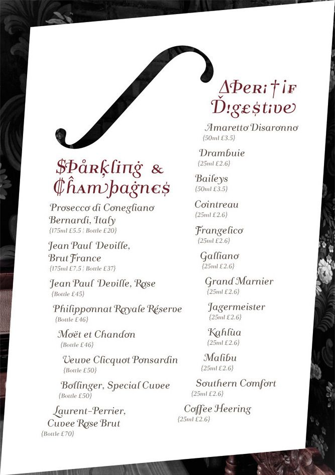 Image of The Hamlet Bar & Restaurant Digital Menu Page 10. This is an image related to a project inside Pedro Rodrigues (Treze413) graphic design portfolio.