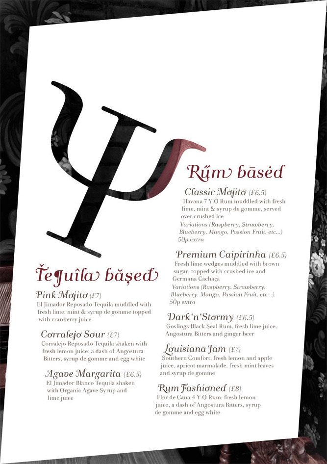 Image of The Hamlet Bar & Restaurant Digital Menu Page 3. This is an image related to a project inside Pedro Rodrigues (Treze413) graphic design portfolio.