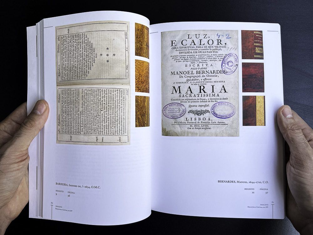 Image of Insive view 12 of Catálogo de Livro Antigo IPP SDP-BC Spine. This is an image related to a project inside Pedro Rodrigues (Treze413) graphic design portfolio.