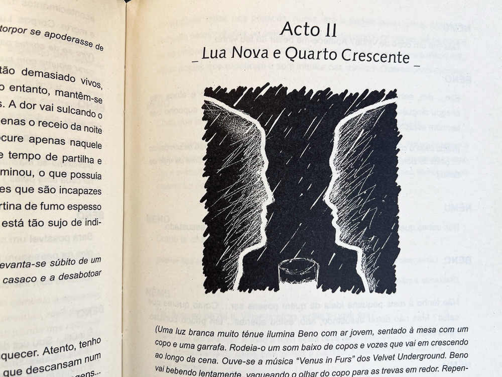 Image of Lunário Poema Polifónico book illustration in chapter two. This is an image related to a project inside Pedro Rodrigues (Treze413) graphic design portfolio.